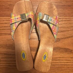 Dr Scholl original clogs plaid mule